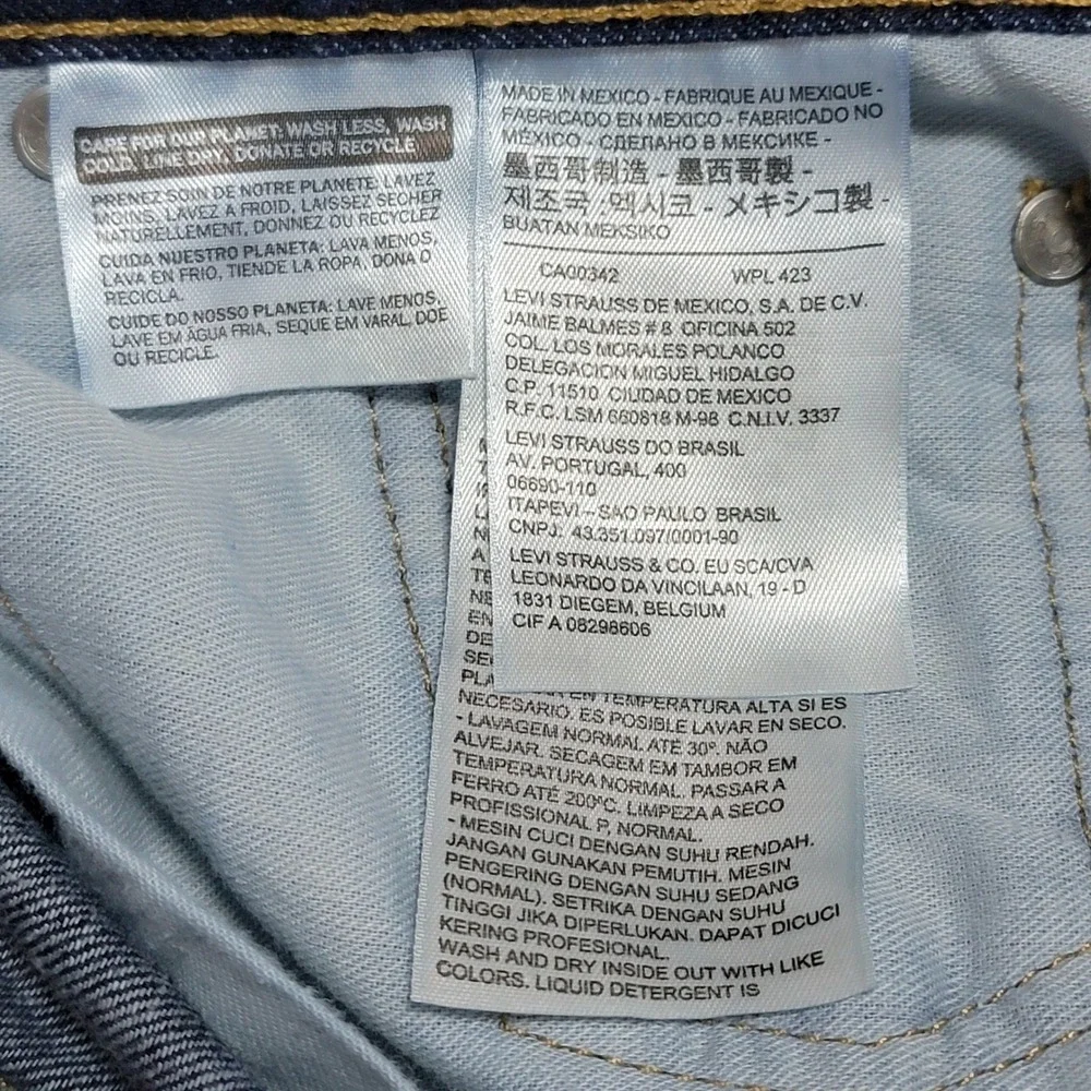 Levi's 514 Straight Fit Blue Jeans Dark Wash Men 29x30 Classic Americana Casual